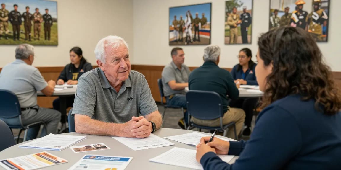 Veteran case management session highlighting emotional support and community.
